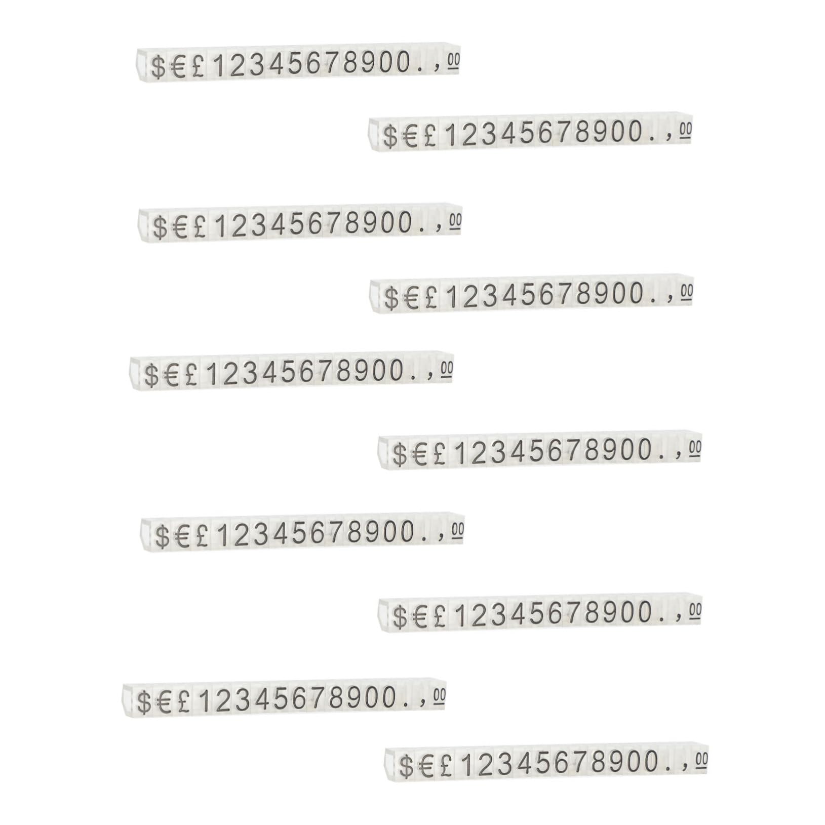 HAPINARY Shop Display Style: 10pcs Plastic Supermarket Labels Number Tags Printing for Easy Reading