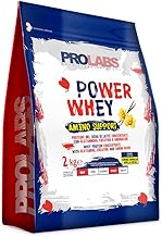 PROLABS Power WHEY AMINO SUPPORT Protein Powder Rich in Essential Amino Acids and BCAAs, Whey Protein + Creatine, Glutamine, Vitamin B6 Growth, Strength, Recovery 2kg Cream/Vanilla