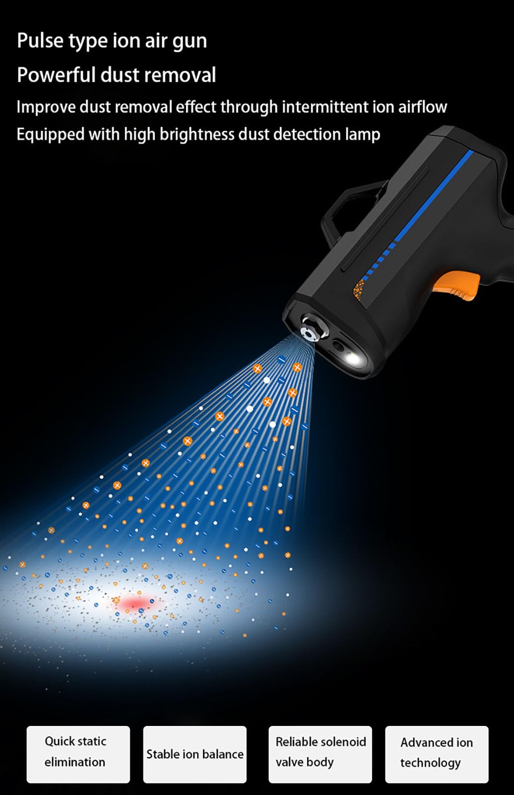 Pistola Antiestática, Pistola de Aire Ionizante con LED TG2301