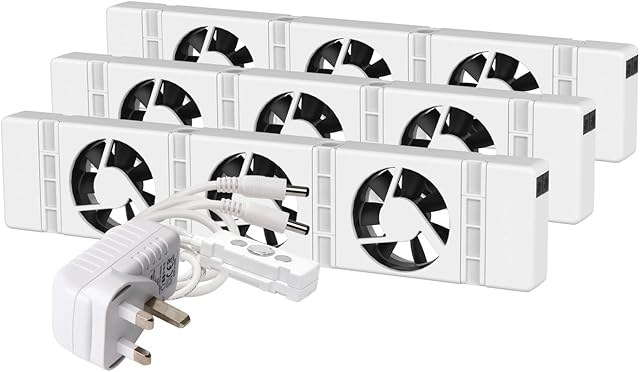 SpeedComfort Starter Set Trio: Smart Heater Fan for heaters - Long-Life Heater Booster for underheaters and radiators - to Save Energy and Heating Costs