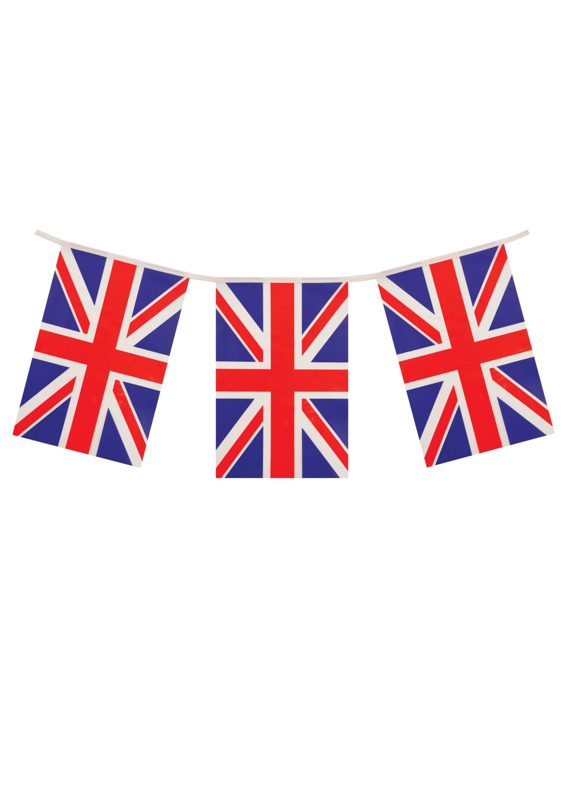 Henbrandt 12 x Union Jack Rectangular Party Buntings 10m Celebration Great Britain British Party Decorations with 20 Flags each Royal Theme Pub BBQ Decoration