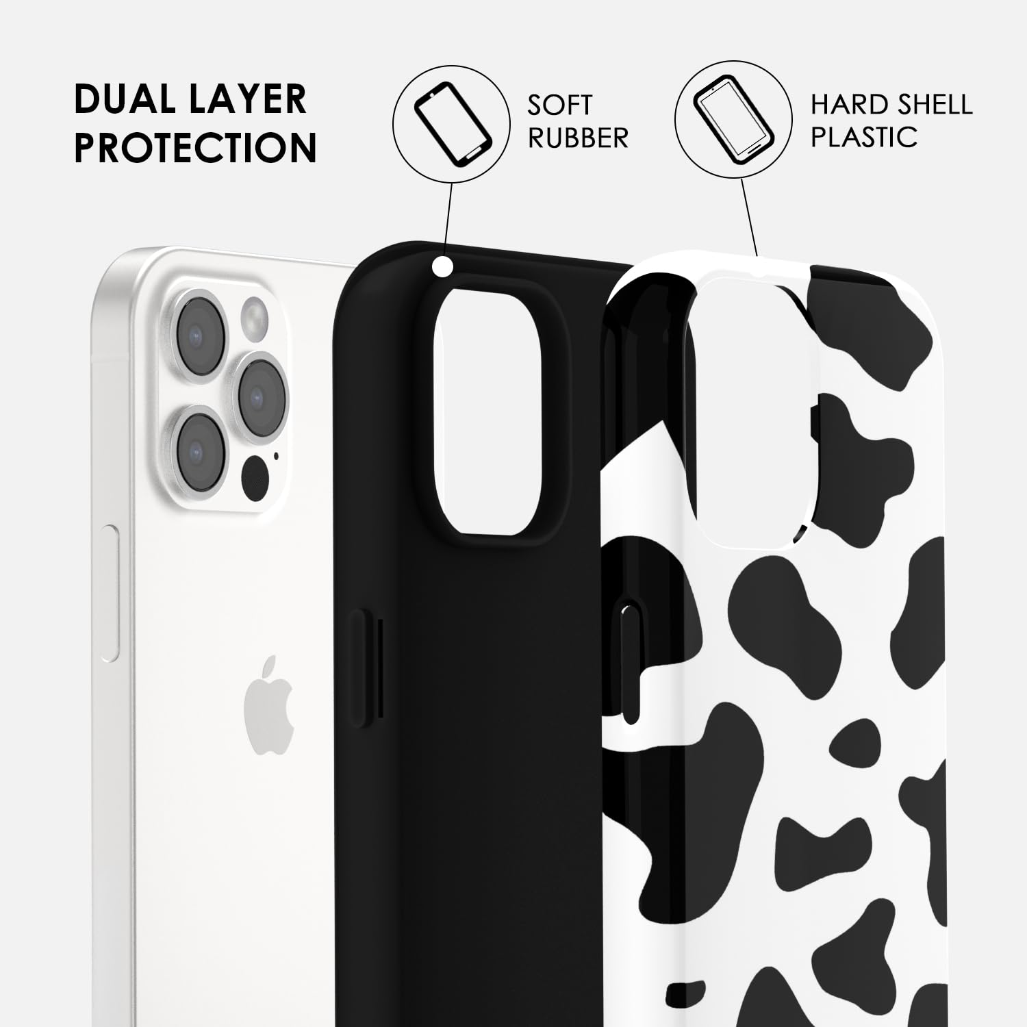 Customized Phone Case With Cow Print, Cow Pattern Design, Custom Monogram Phone Case For IPhone 16 Pro, Galaxy S23 Plus,valentine's Day - UK - View #2