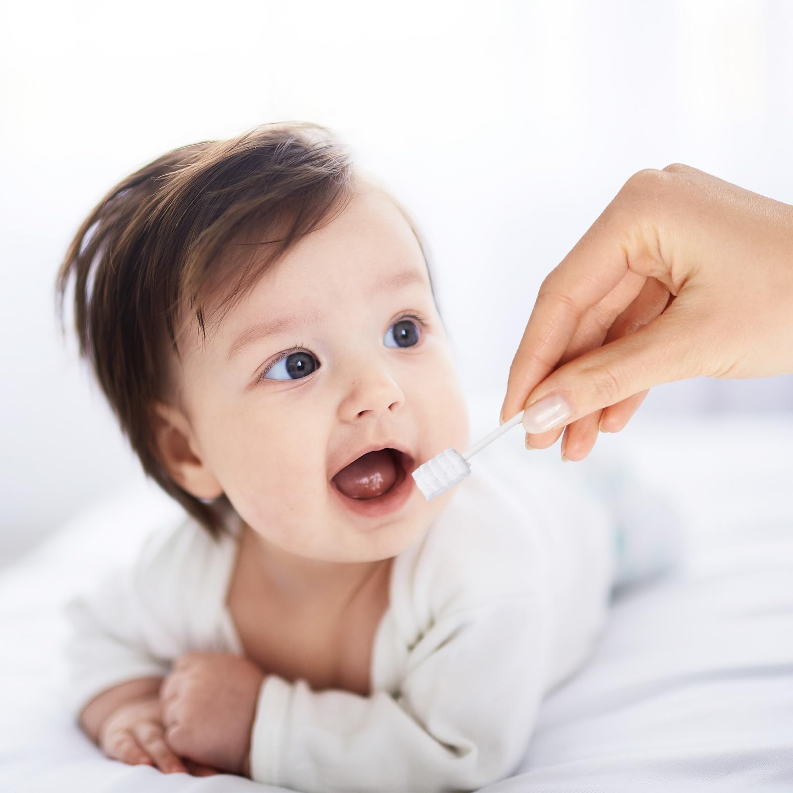 60 pezzi di pulisci bocca monouso per neonati - spazzolino da denti per la lingua in garza morbida per neonati - bastoncino per la pulizia orale dei bambini piccoli per la dentale dei