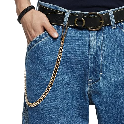Image of newtro Wallet Chain Men Women Boy Girl, Biker Motorcycle Pants Jean Punk Long Key Chain Black Gold Silver 26 Types