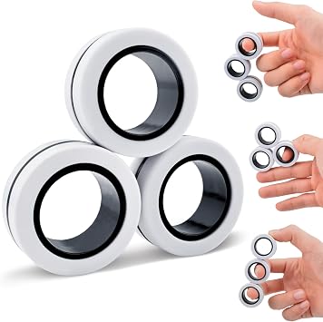 Manyetik Y z k DEHB Oyuncaklar Fidget Oyuncaklar  Yeti kinler, 3 Parmak Y z  Stres  nleyici Parmak Y z  i in 3   6   8 ya  + ya  i in
