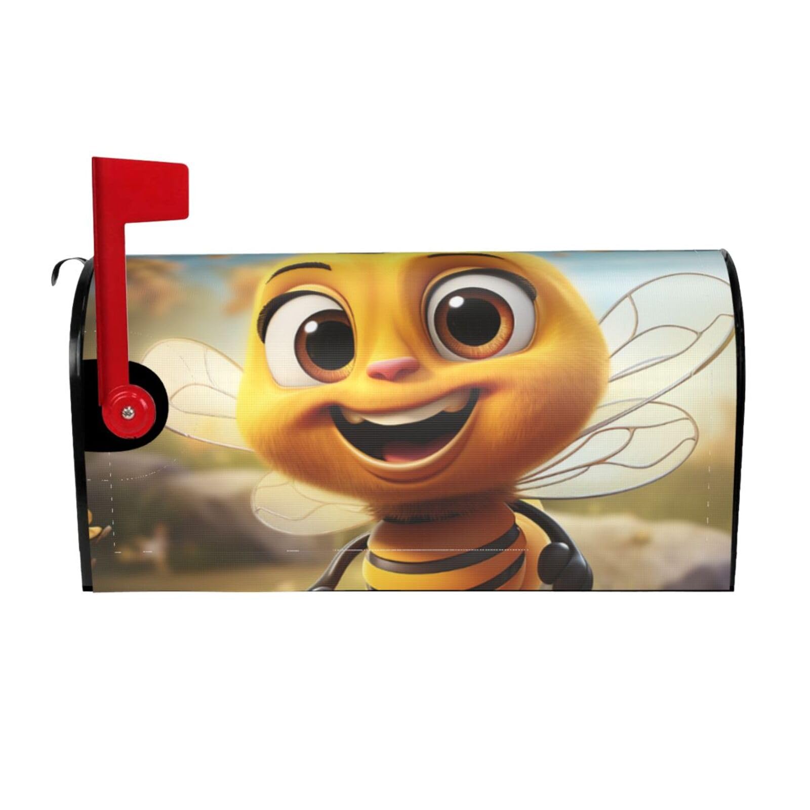 Bee Mailbox Covers Magnetic Wraps Post Letter Box Cover Garden Home Decor 25.5x21 in