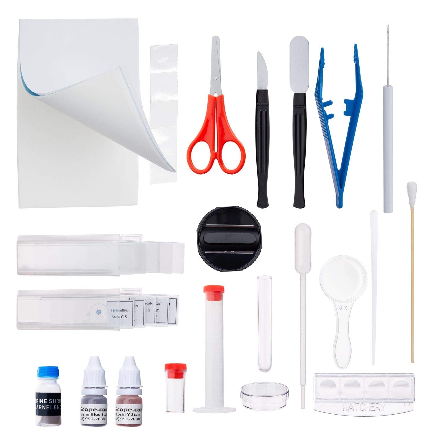 AmScope IQCrew 40Piece Deluxe Microscope Slide Preparation Kit