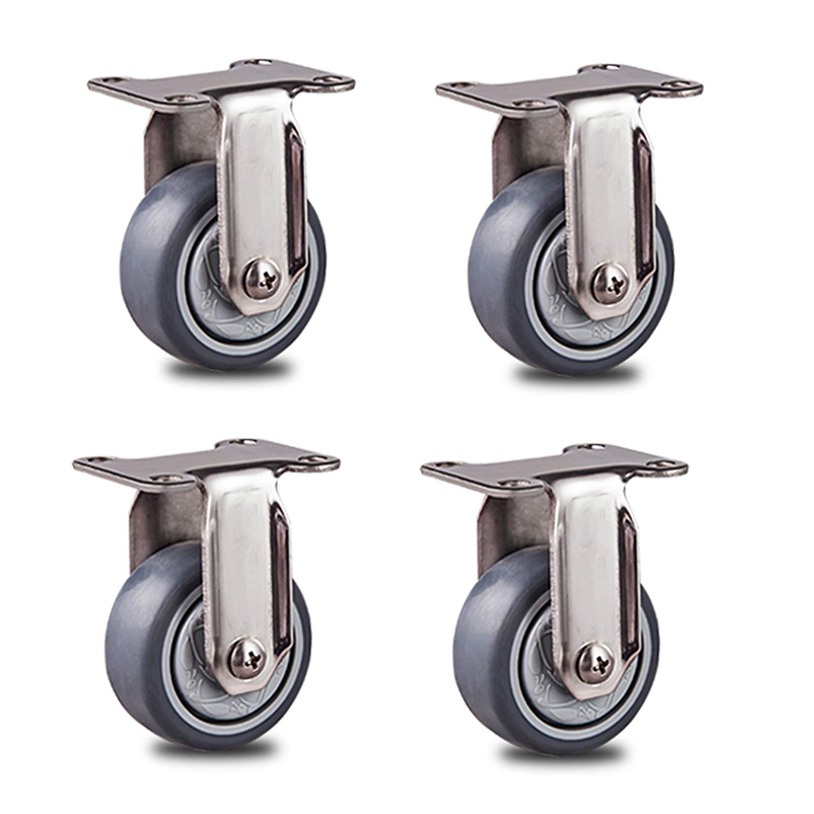 Ruedas giratorias para Trabajo Pesado, 4 Ruedas giratorias para Trabajo Pesado, Ruedas giratorias móviles, Ruedas giratorias de Placa para Muebles, Ruedas de Carro con TPR, Ruedas