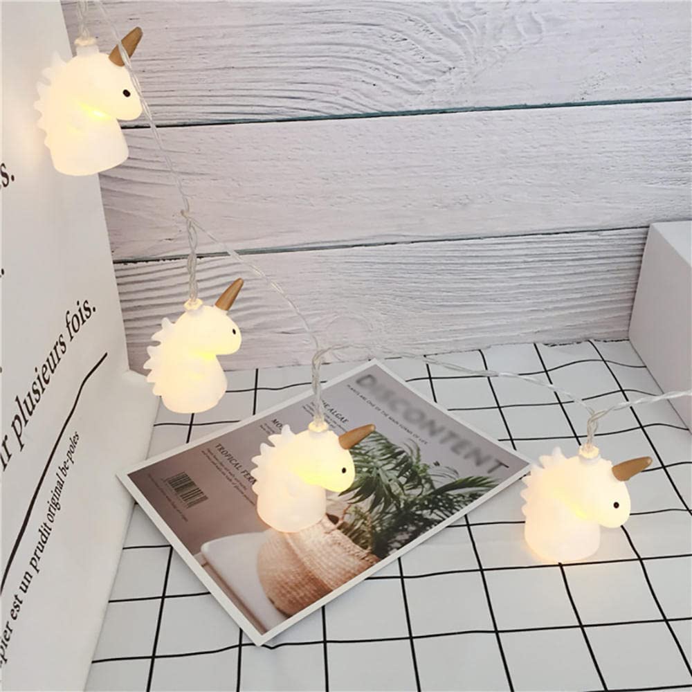 Kinderzimmer-Dekoration, Lichterketten for den Innenbereich, batteriebetriebenes Licht, warmweiße LED-Lichterkette mit süßer Tierdekoration(9.8ft(20led))