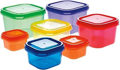 Beachbody 21 Day Fix 7-Piece Kit: Color-Coded Portion Control Containers for Meal Prep and Weight Loss, Ideal for Food Storage, BPA-Free, Reusable, with Secure Locking Lids for Freshness