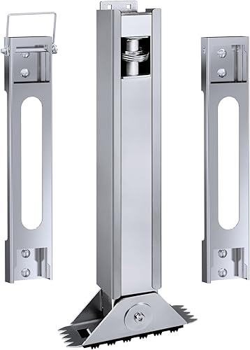 Par de niveladores de escalera para escalera de extensión, nivelador de suelo de pierna de escalera de extensión ajustable, con poste de acero con