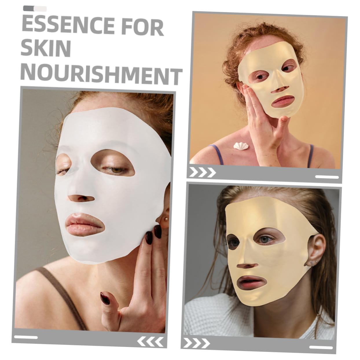 minkissy 5 Set Di Per Il Set Di Bellezza Maschera in Silicone Riutilizzabile Per La Della Pelle Per Idratare E Illuminare 6 Pezzi * 5