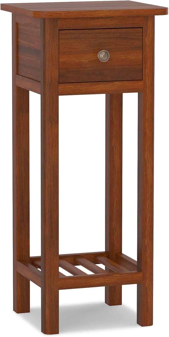 Tangkula Narrow Side Table, Small End Table for Small