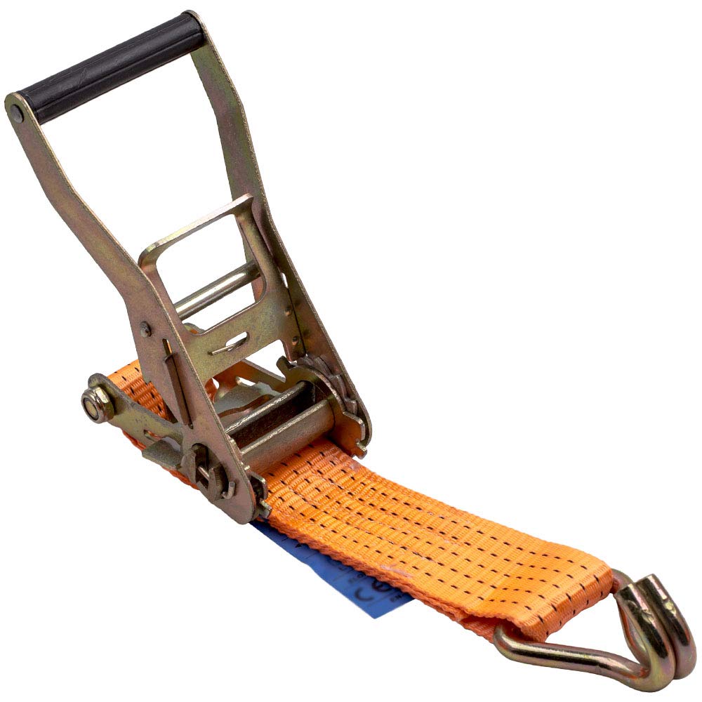maXpeedingrods Pasy mocujące z grzechotką, 8 m, 5000 kg 50 mm pomarańczowe | pasy mocujące z hakami, do profesjonalnego zabezpieczenia ładunku, do samochodów ciężarowych, przyczep