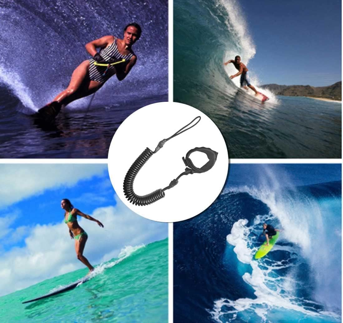 Guinzaglio Da Surf E SUP A Spirale - 5 Mm, Cavigliera Regolabile | Per Tavola Da Paddle