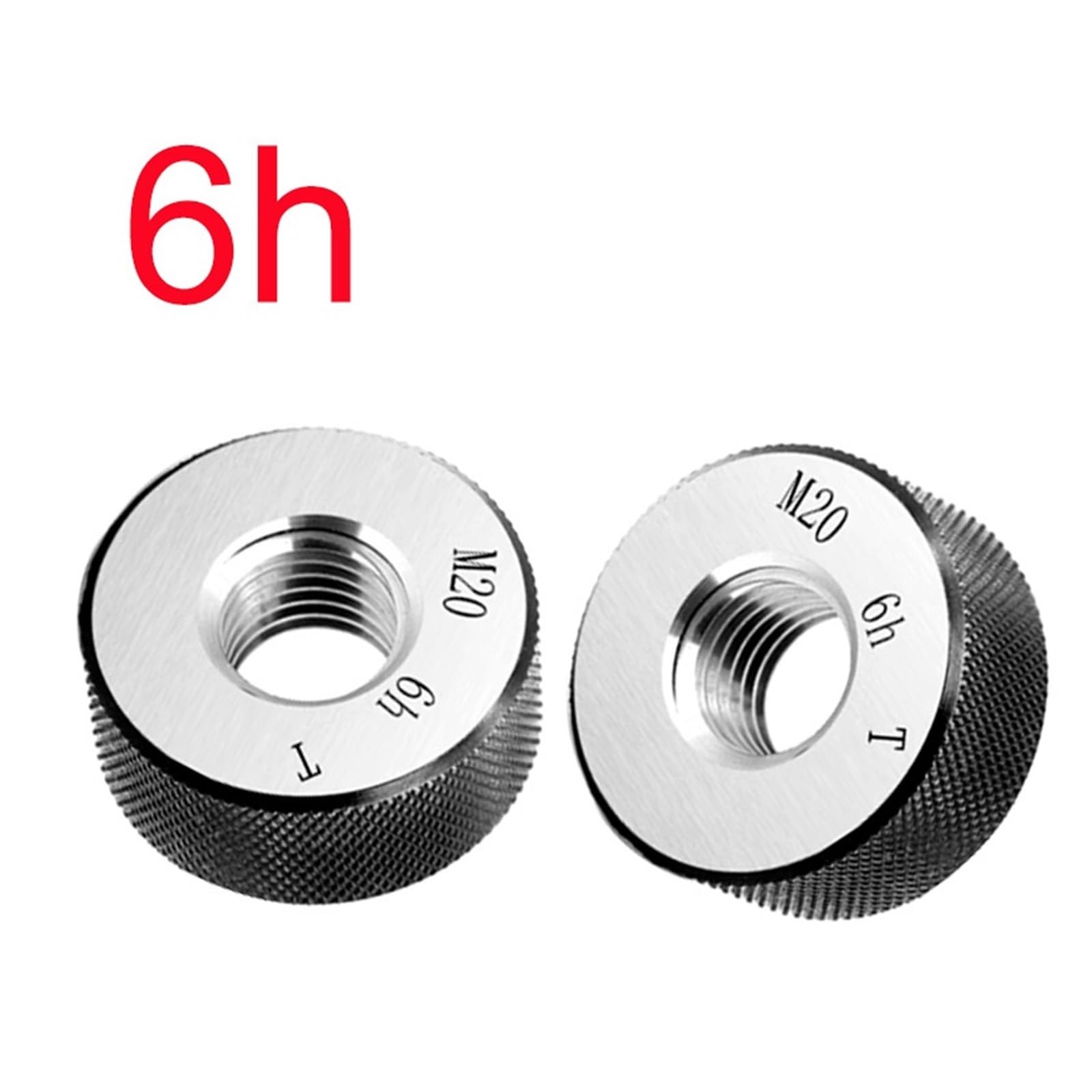 Lot de 2 jauges de filetage - Jauge métrique de réglage et d'arrêt - 6h - Distance de filetage M17 - M65 (M38X2 6h)