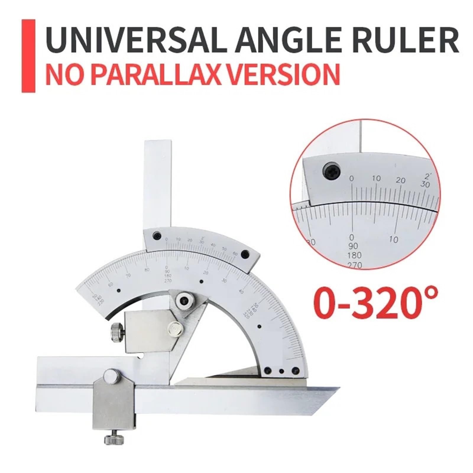 Rapporteur d'angle, Règle d'angle universelle multifonctionnelle, Instruments de mesure carrés, compteur d'angle, outils for le travail du bois, rapporteur d'angle(320 Universal)