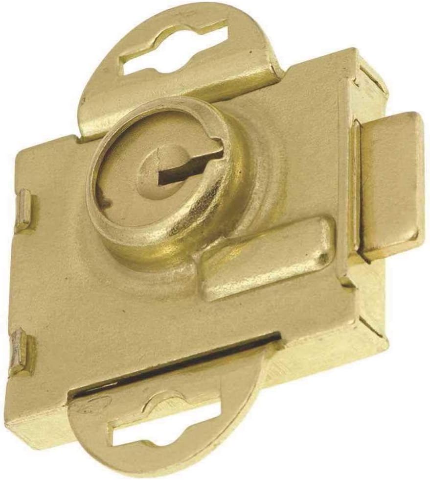 US Lock 1600-04-11 Mailbox Lock Fits Auth, United and Florenc 1/4 in. Rear Mount Brass and Gold