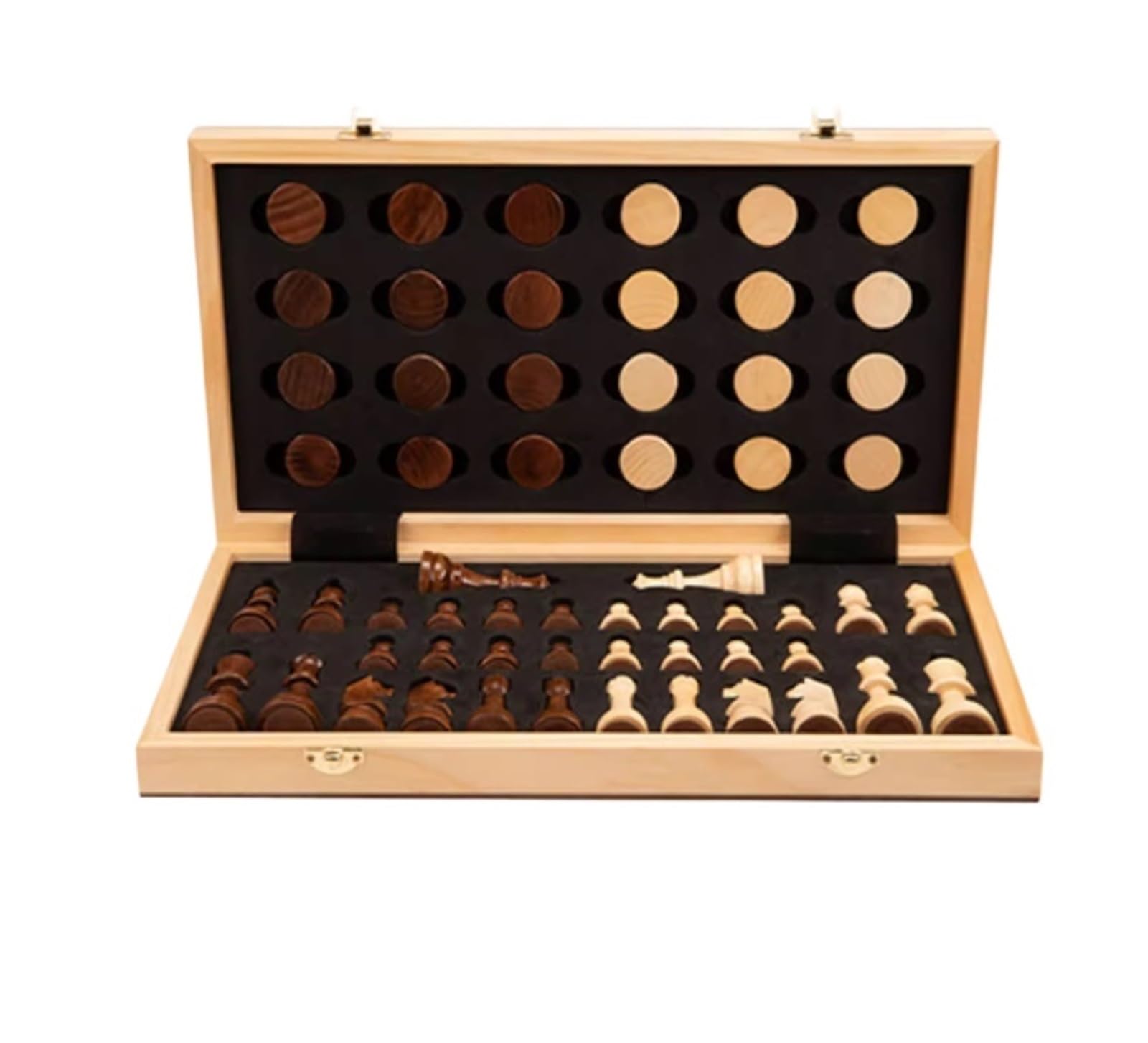 Jeux d'échecs magnétiques 2 en 1 Pliables Portables de Voyage échecs