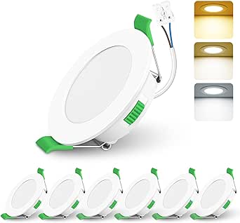 ALUSSO LED Inbouwspot Ultra Flat 5W IP44 Warm Wit 3000K Neutraal Wit 4000K Koel Wit 6500K, 30mm ultra vlak, 75-85mm, AC 220-240V, 400 Lumen, Inbouwverlichting, Badkamer, Keuken, Wit, 12 Stuks