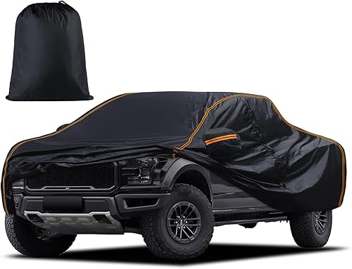 FHN Funda impermeable para automóvil con cremallera de puerta para Ford F150 Chevy Silverado, todo tipo de clima, cubierta exterior completa para