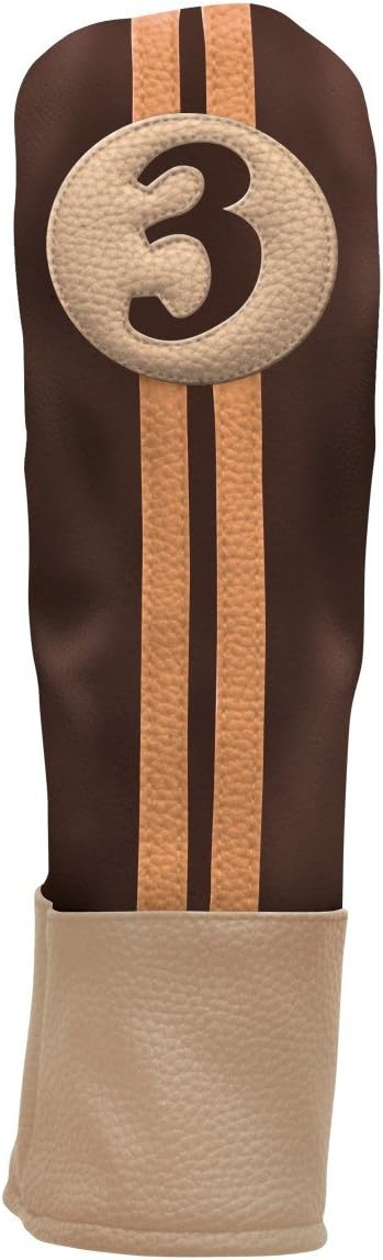 Sahara Retro Headcover for #3 Fairway Wood, Brown/Beige