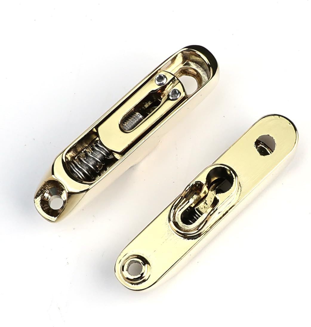 Pack of 6 Single String Guitar Bridge 10.5mm/10.8mm Adjustable Zinc Alloy Individual Fixed Bridge for 6-String Electric Guitar Replacement Parts Gold