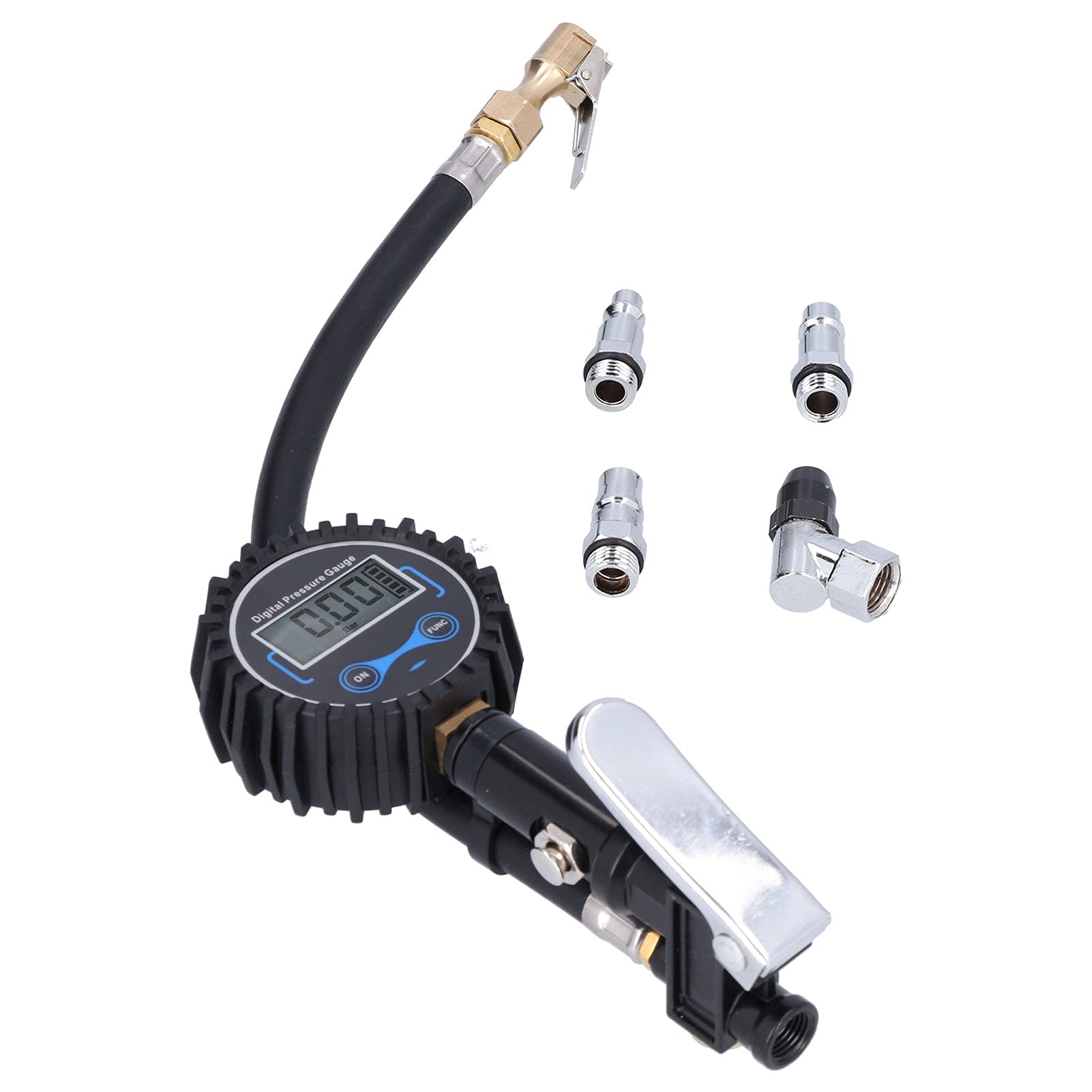 Manometro digitale per gonfiaggio pneumatici 200PSI 14BAR Display LCD Misuratore di pressione pneumatici con luce LED per auto moto bici furgone