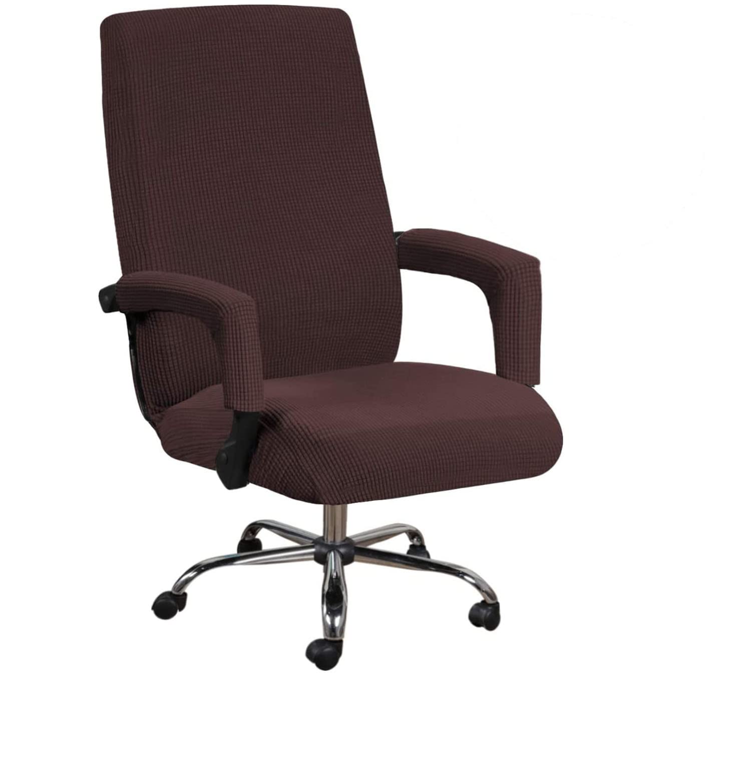Funda elástica para silla de oficina grande soluciona tapizado gastado protector marrón extraíble