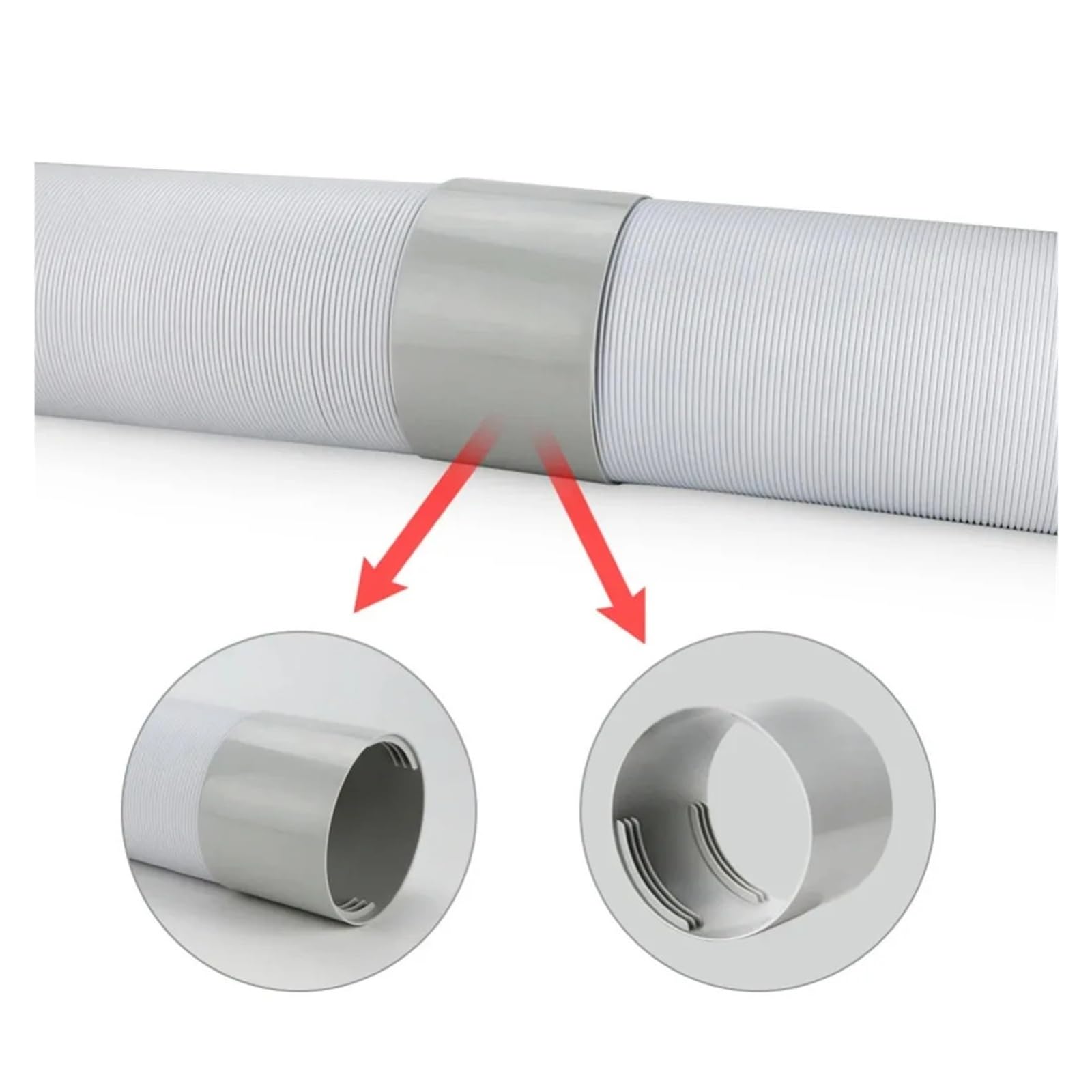 Compatibile Con Tubo Universale For Condotto Di Scarico AC | Accessorio di estensione dello sfiato flessibile elasticizzato da 130/150 mm for condizionatore d'aria portatile(150mmX1.5M)