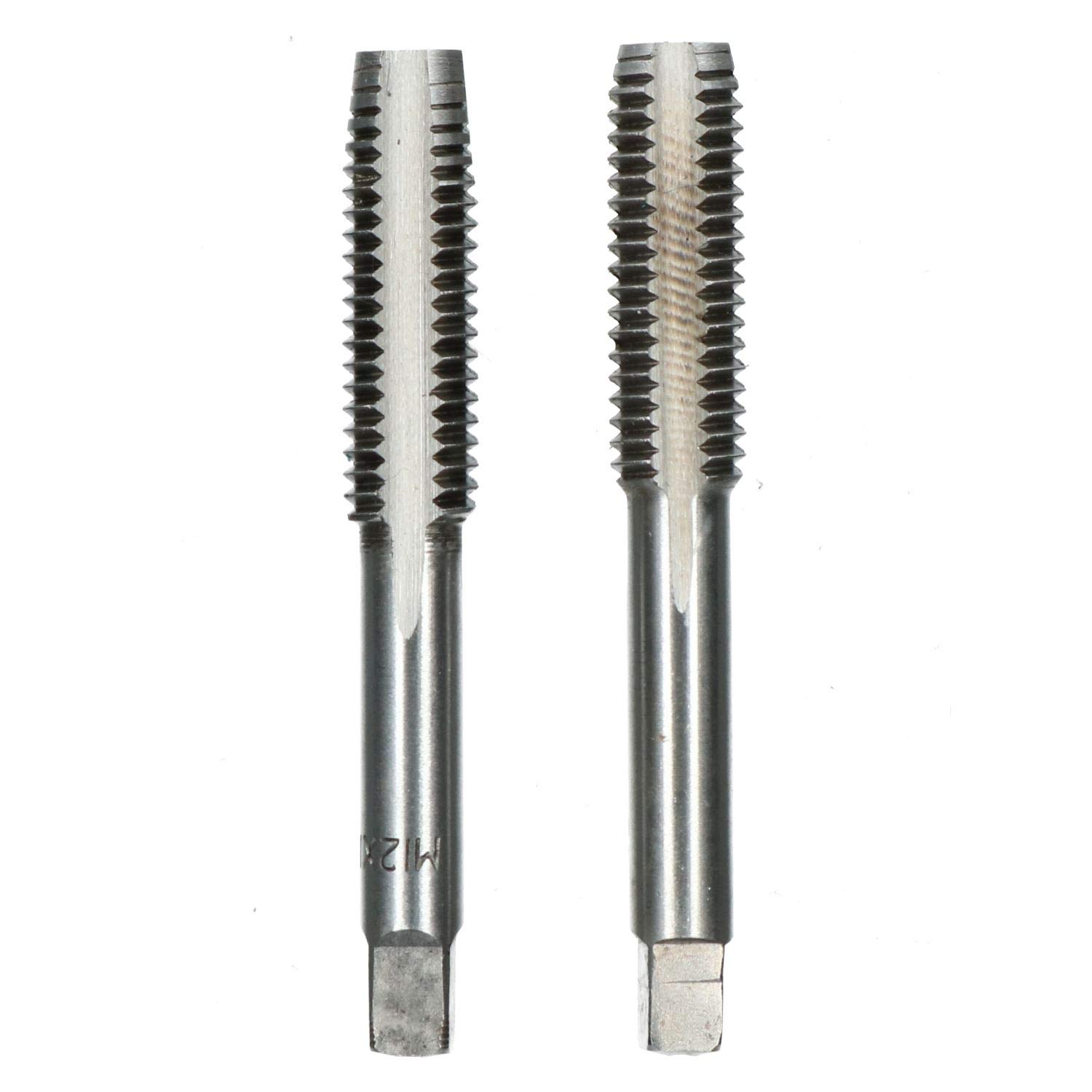 M12 x 1.75mm Metric Tap Set, Tungsten Steel, Taper and Plug Thread Cutter TD009