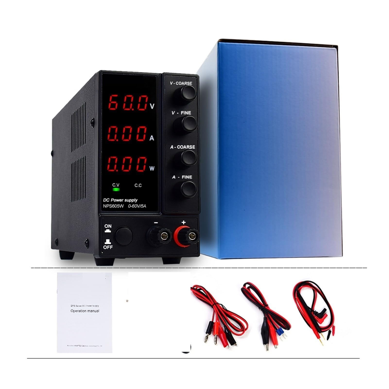 Alimentatore CC variabile, NPS605W. Alimentazione DC a commutazione laboratorio regolabile 6 0V 5A. Alimentazione a banco regolata variabile AC 220 110 Fai da te