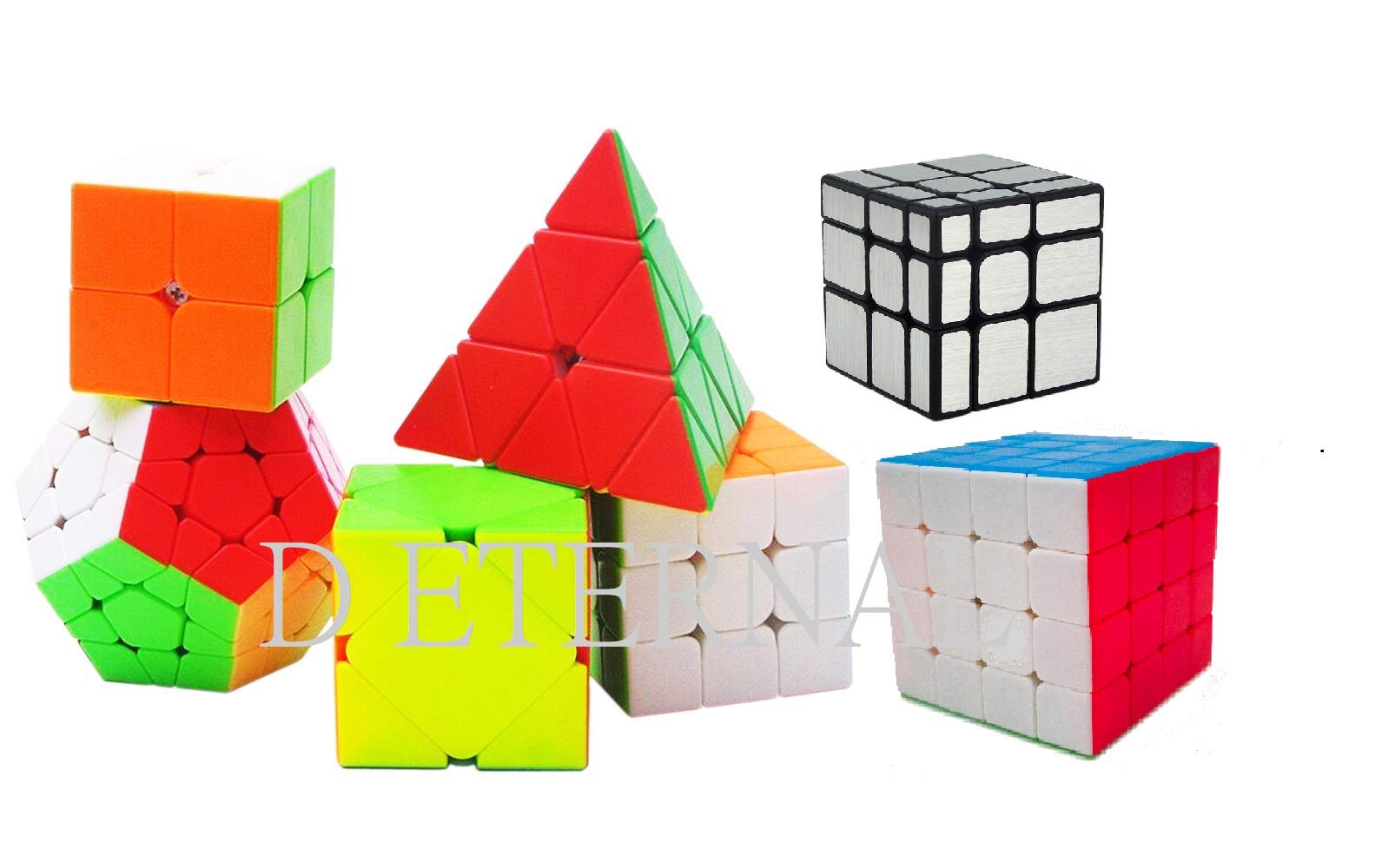 D ETERNAL Cube Set of 2x2 3x3 4x4 Triangle Mirror Megaminx & Skewb Combo-picture-14