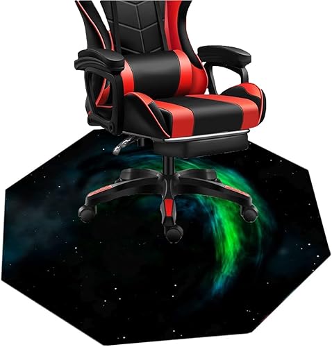 Octagon - Tapete antideslizante para silla de computadora de juegos para suelo de madera dura, tapete para silla de escritorio, silla de oficina