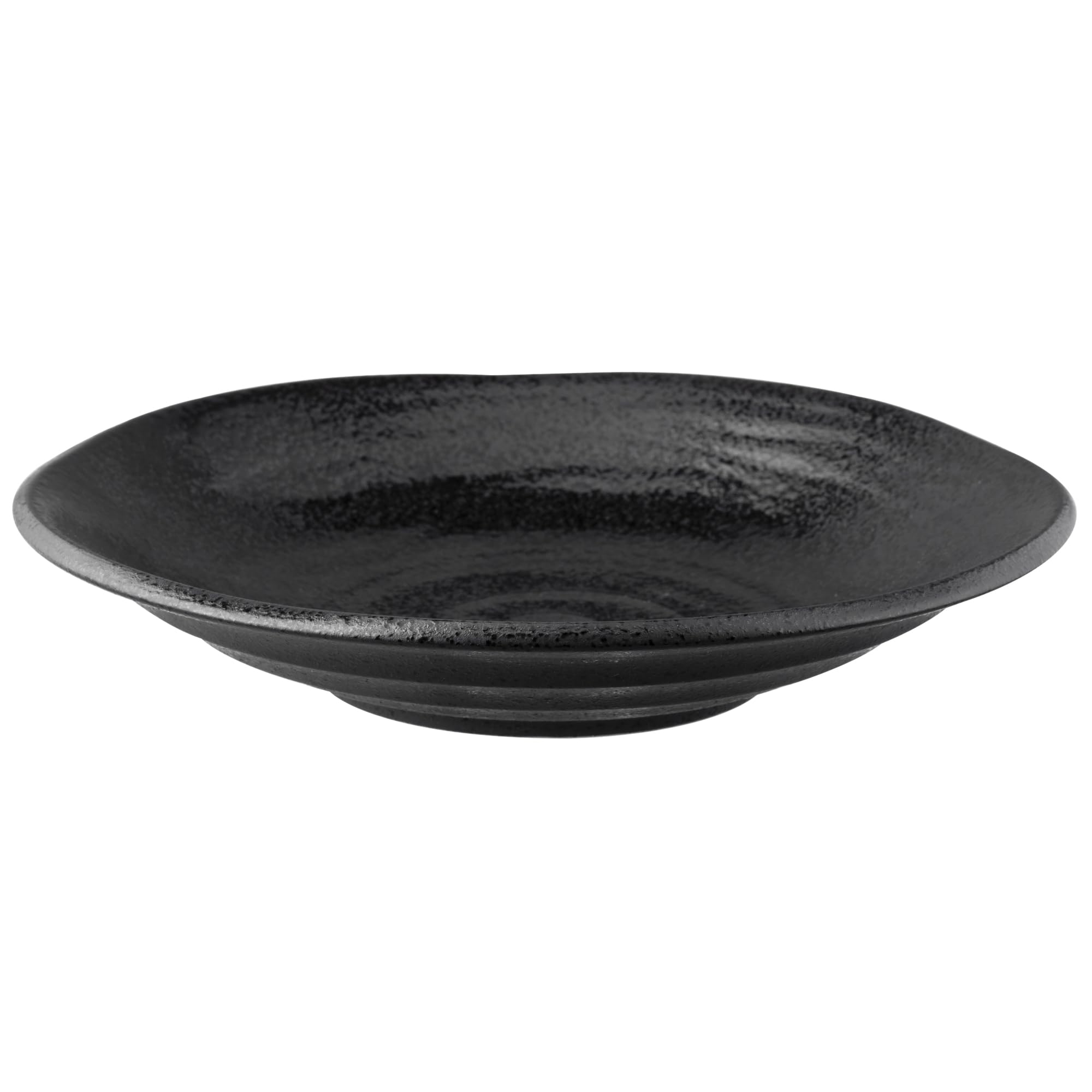 [Official] Standard OC68 Naruto 9.4 inches (24 cm) Deep Dish Meat Plate, Round Plate, Pasta, Main Plate, Dishwasher, Microwave, Ceramic, Commercial Use, Lightweight, Black