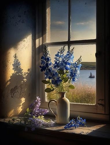 Kits de pintura de diamantes 5D, accesorios de imagen de Bluebonnet, kit de taladro completo, pinturas de cristal con diamantes, arte y manualidades