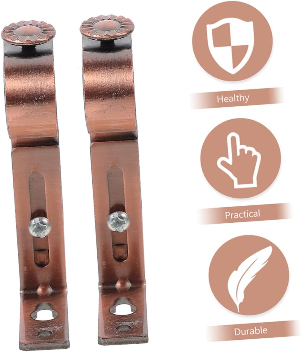 10pcs Curtain Rod Brackets for Wall Iron Mounting Brackets for Drapery Rod