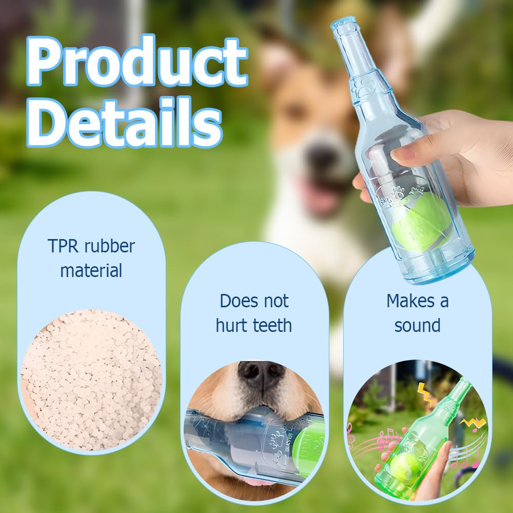 Aerbee 2Pcs Crunchnplay Toy For Dogs, Squeaky Dog Toys For Aggressive