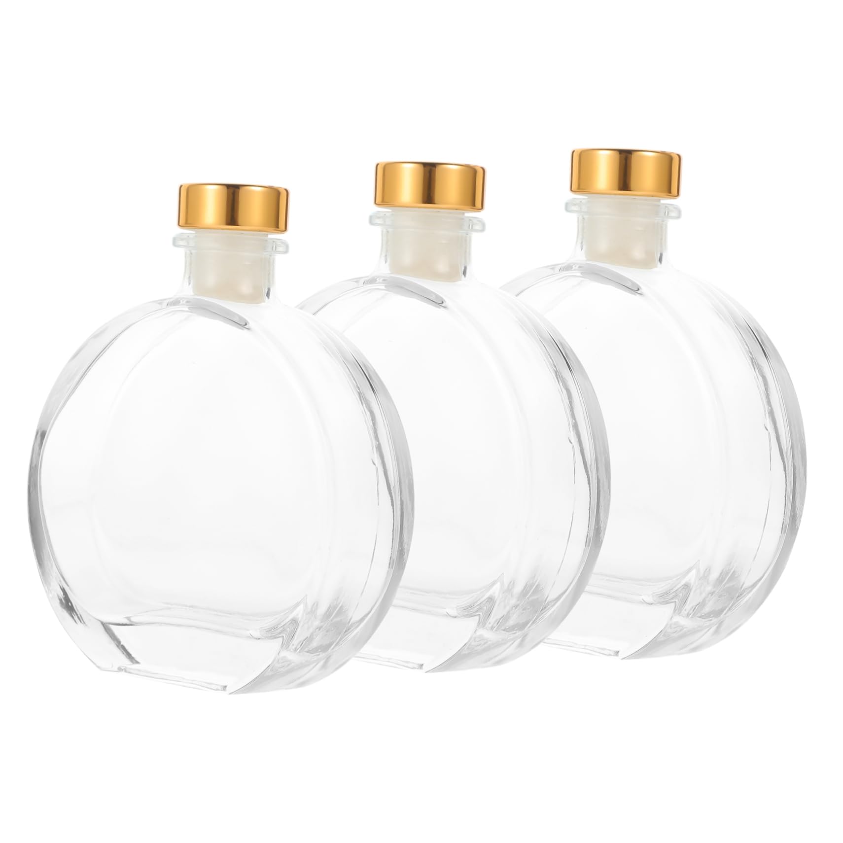 Zerodeko 3 Ensembles Bouteille en Verre D'aromathérapie Diffuseur De Parfum Flacon Diffuseur D'huiles Essentielles Arôme Contenants De Parfum Vides Flacon Diffuseur Vide Abdos 3 Pièces * 3