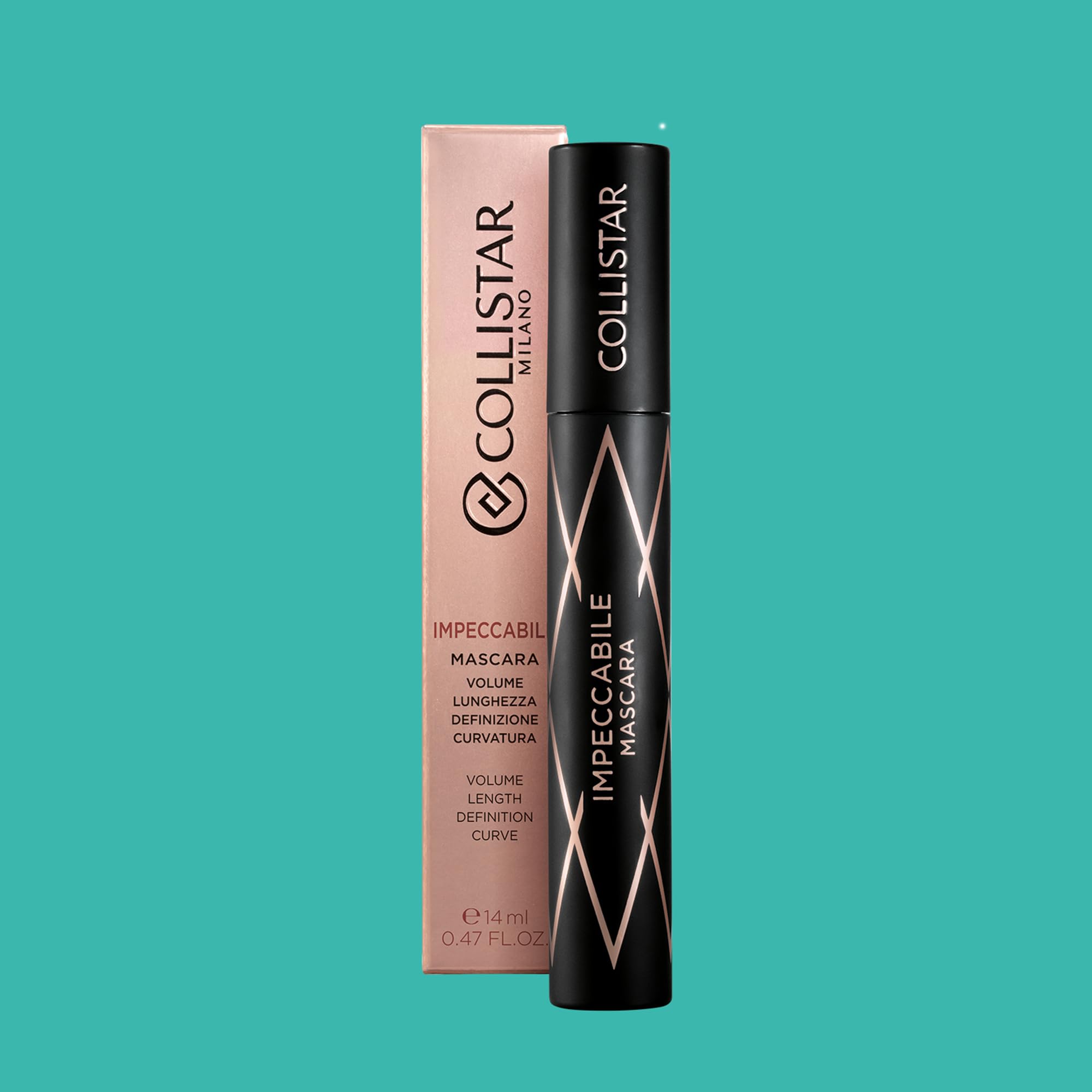 Collistar Impeccabile Mascara, Volume e Lunghezza, Definizione e Curvatura, Testato Oftalmologicamente anche per Occhi Sensibili, Effetto Lunga Durata e Zero Sbavature, 14ml