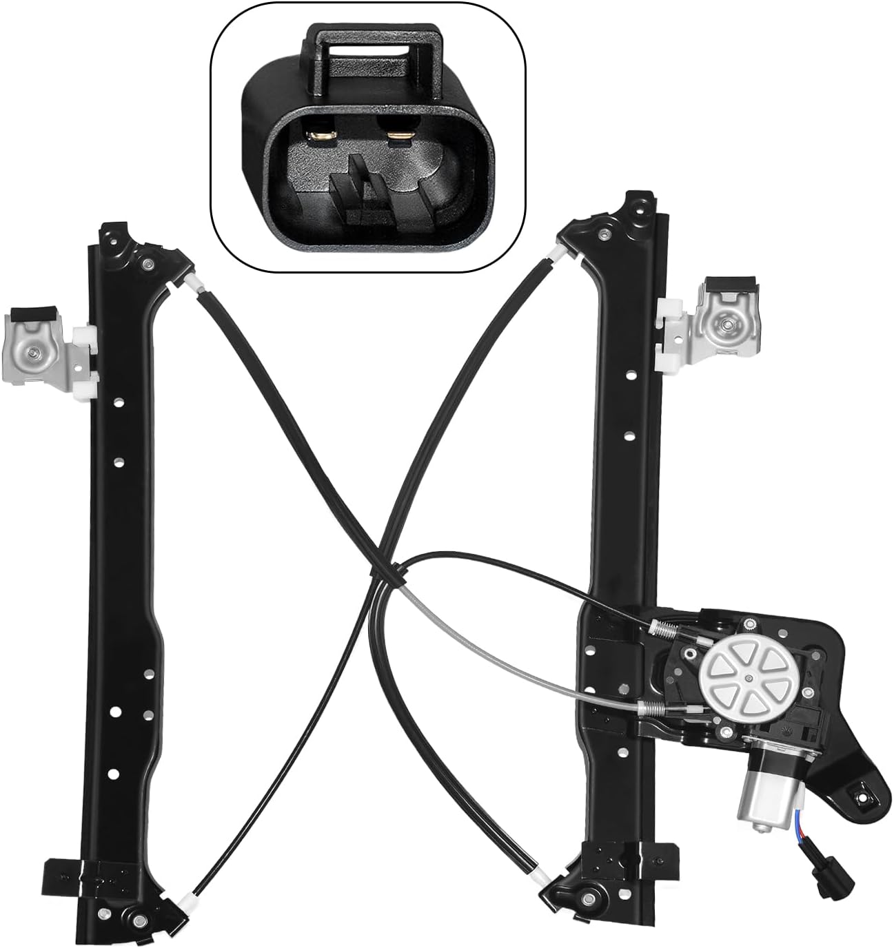 741-578 Rear Left Drvier Side Power Window Regulator W/Motor Replaces for 2002-2007 Chevrolet Avalanche Silverado 1500 3500 Suburban for GMC Sierra 1500 2500 3500 Yukon XL for Escalade