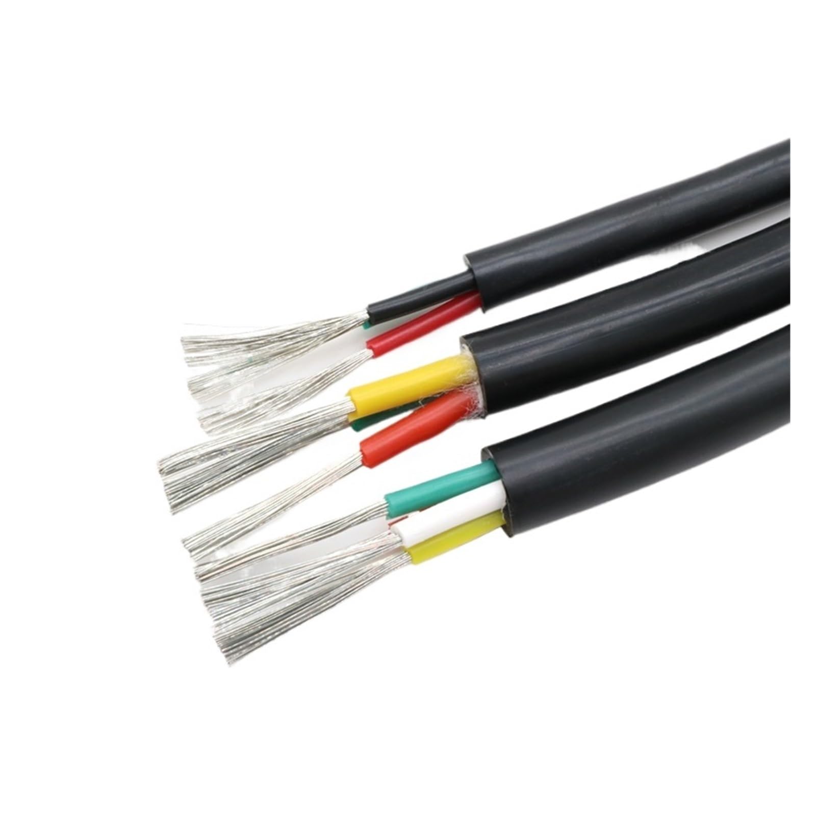 1pc Multi-Core Silicone Wire Sq0.3/0.5/0.75/1/1.5/2/2.5/4/6mm Soft Temperature Tinned Copper Cable(Red,2 CORES X 5M_Square 0.5MM 20AWG)