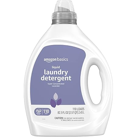 Amazon Basics Concentrated Liquid Laundry Detergent, Lavender, 110 loads, 82.5 Fl Oz (Previously Solimo)