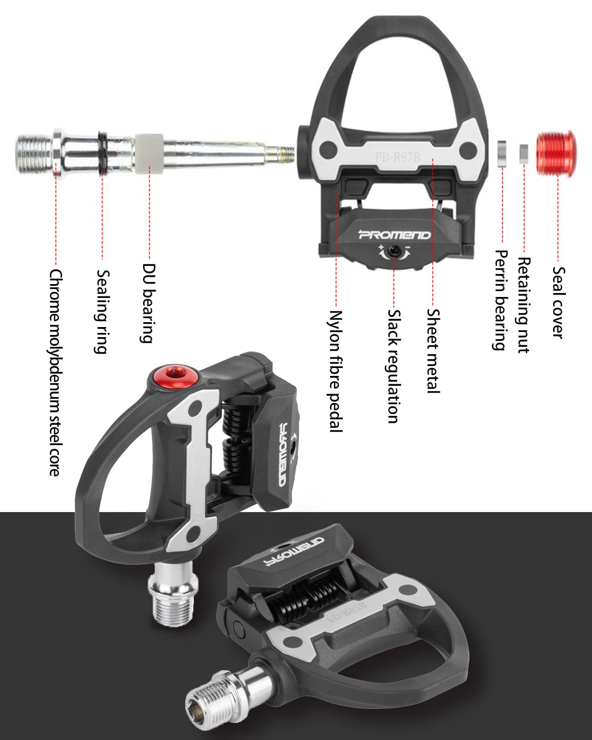 PEDALI BICI SPD - Per MTB E Strada, Con Tacchetti, Sistema Aggancio Rapido - Foto 9