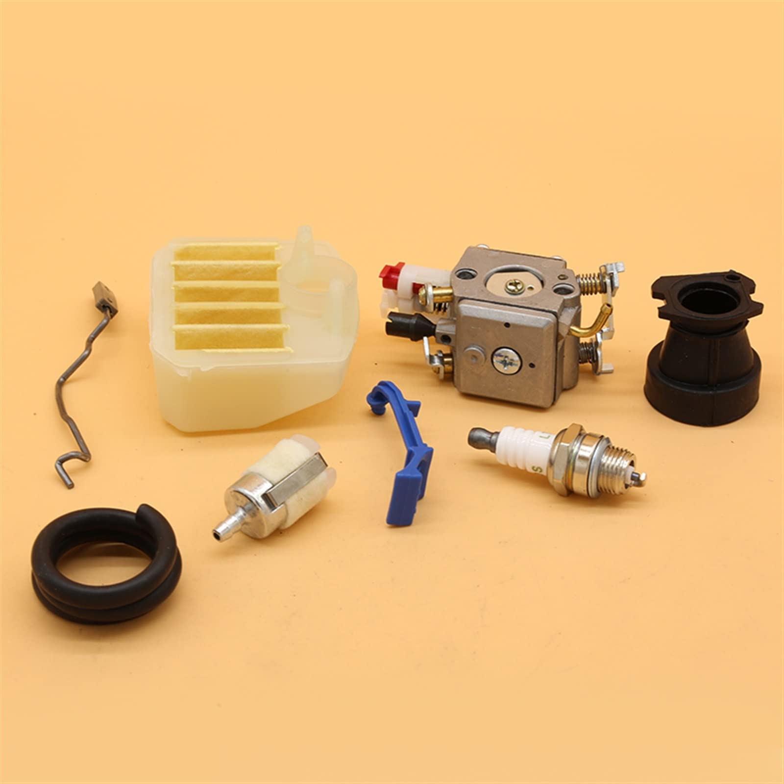 IWBR Filtro de Aire for carburador, Varilla de Acelerador de admisión, Manguera de Combustible Apta for Husqvarna 340 345 346XP 350, Piezas de Motor de Motosierra de jardín (Size : HUS345 42MM)