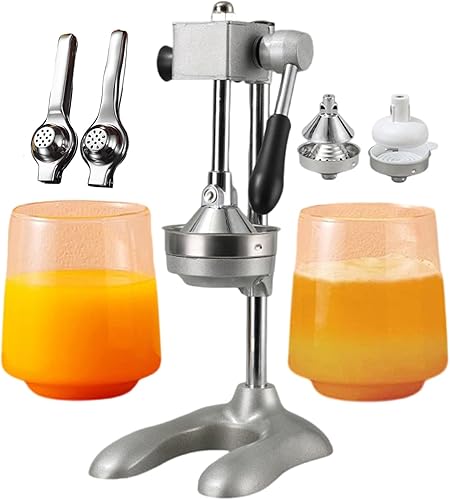Exprimidor manual de cítricos para exprimidor y triturador comercial, profesional para limón, sandía, naranja, incluye 2 moldes y 2 exprimidores