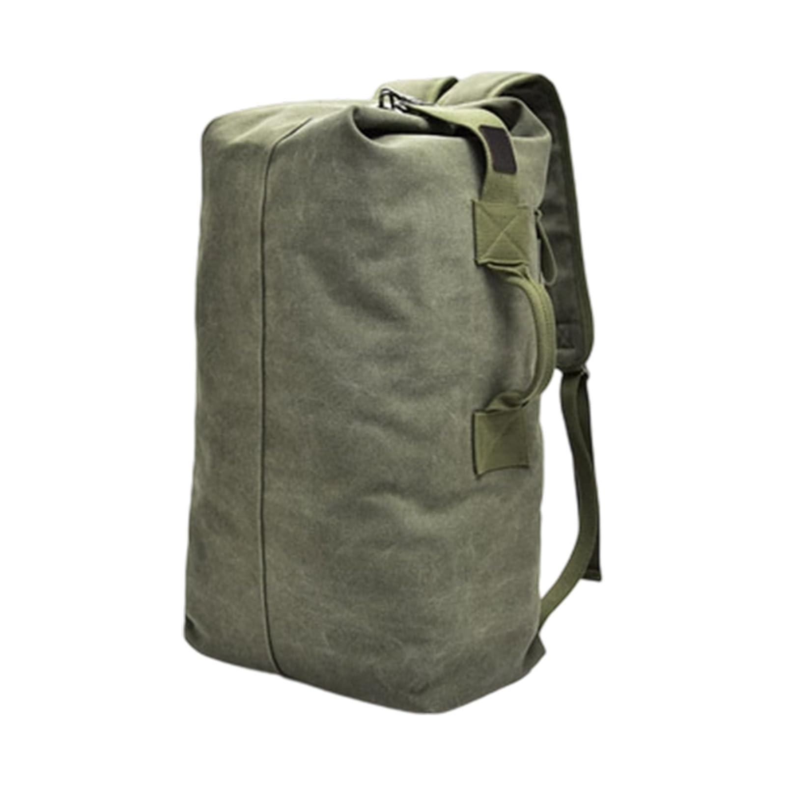 Retro Design Canvas Outdoor Backpack Bucket Shape Storage Bag Bag Compact Size for Men and Women Travel Water Bucket Backpack