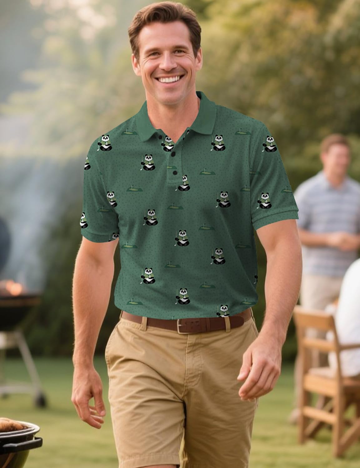 Yoimira Funny Golf Shirts for Men Polo Shirt Adult Humor Print Soft Quick-Dry Mens Polo Golf Short Sleeve for Gift & Party - Image 5