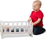 Melissa & Doug Mine to Love Wooden Play Cradle for Dolls, Stuffed Animals - White