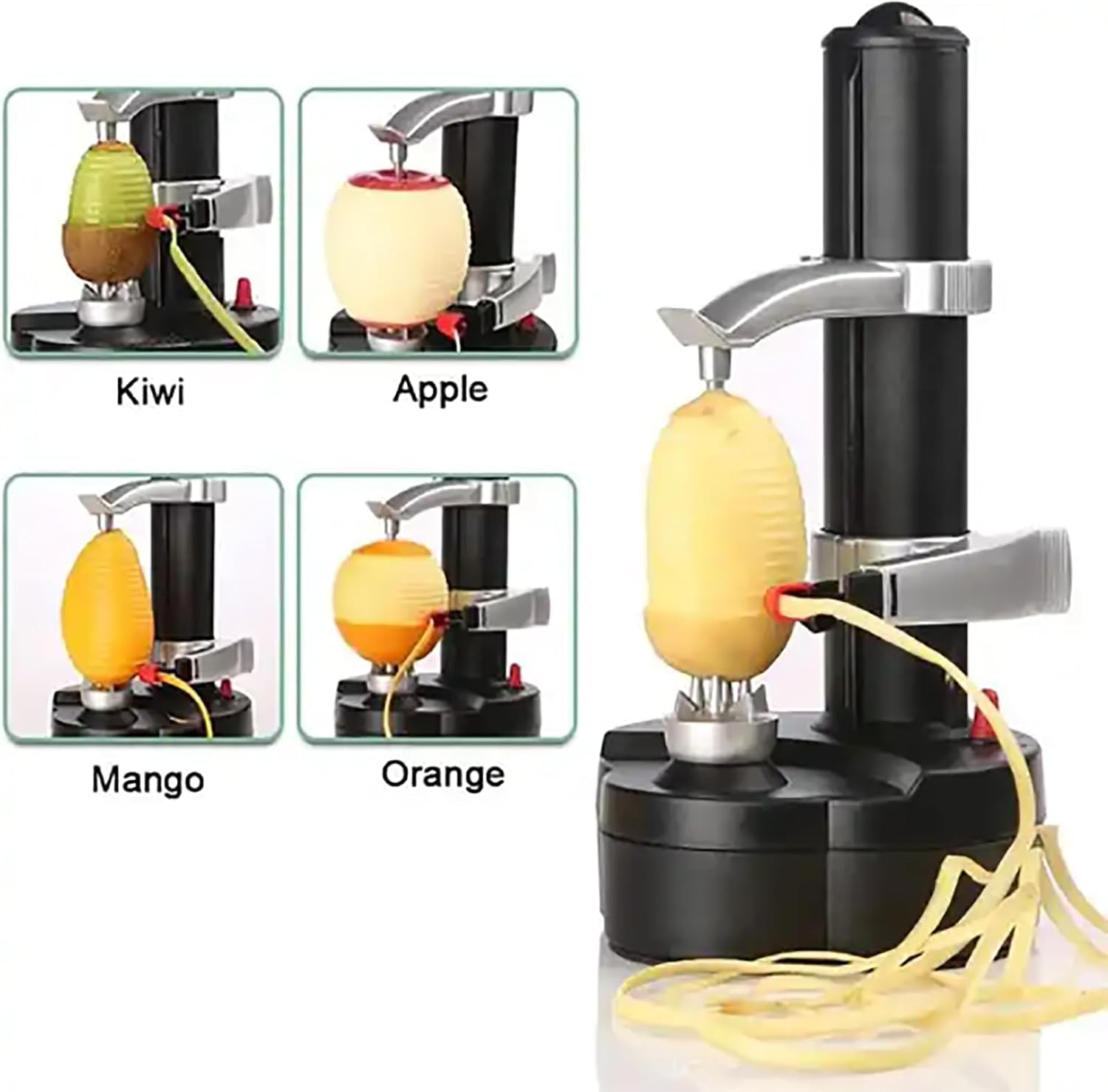 Sbucciatrice Automatica Per Mele, Diametro Del Frutto Da 5 Cm A 10 Cm, Altezza Da 5 Cm A 15 Cm, Spessore Di Sbucciatura Circa 1 Mm. Per Cucina, Frutta E Verdura.